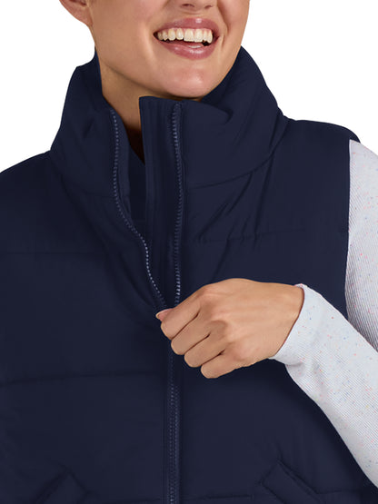 Women's Contrast Lining Delighted Vest - S400 - Navy