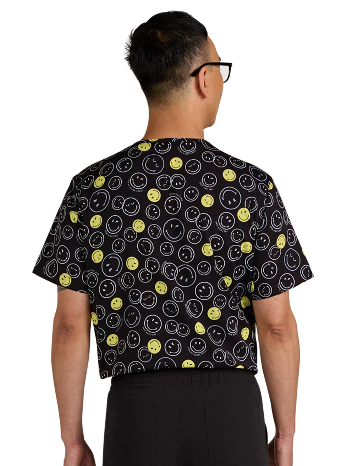 Men's Printed Classic V-Neck Scrub Top - S650PR - Doing Great