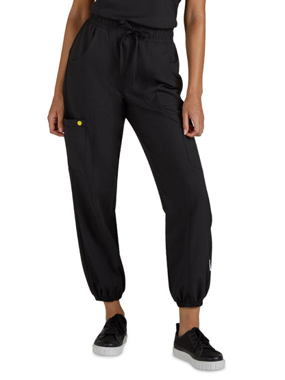 Women's 7-Pocket Jolly Jogger Scrub Pant - S700 - Black