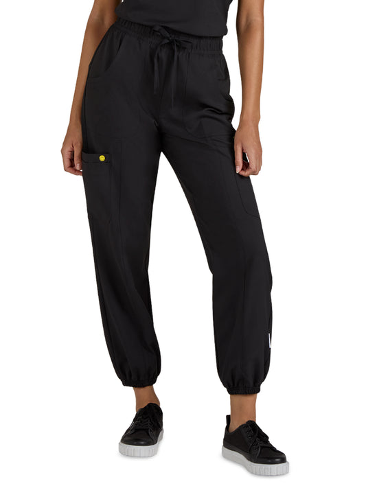 Women's 7-Pocket Jolly Jogger Scrub Pant - S700 - Black