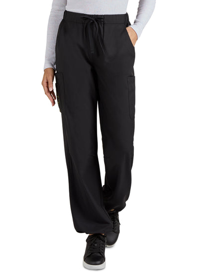 Women's 7-Pocket Jubilant Scrub Pant - S701 - Black