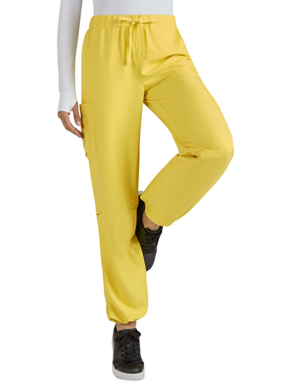 Women's 7-Pocket Jubilant Scrub Pant - S701 - Loving Yellow