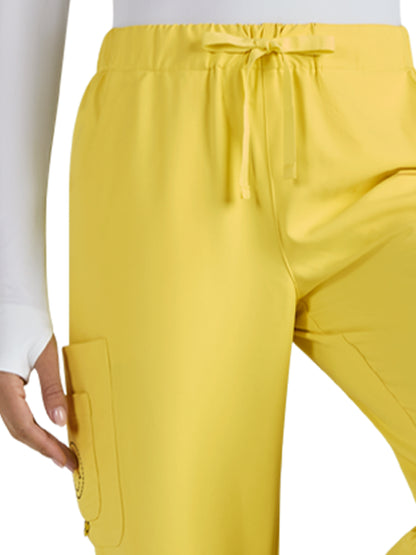 Women's 7-Pocket Jubilant Scrub Pant - S701 - Loving Yellow