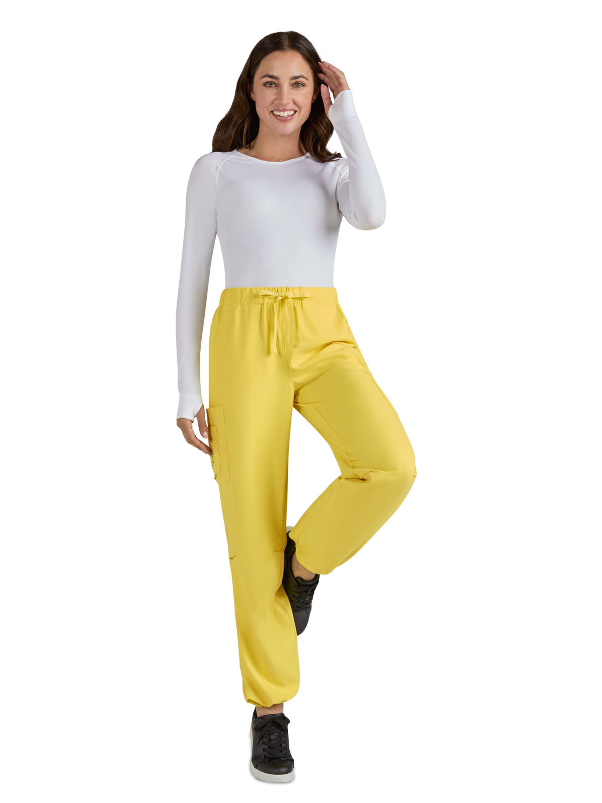 Women's 7-Pocket Jubilant Scrub Pant - S701 - Loving Yellow