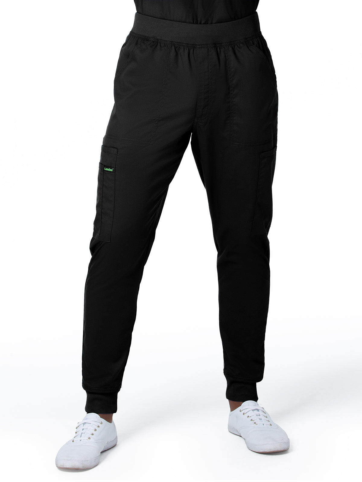 Men's 7-Pocket Zipper Fly Jogger Scrub Pant - 2100PRV - Black