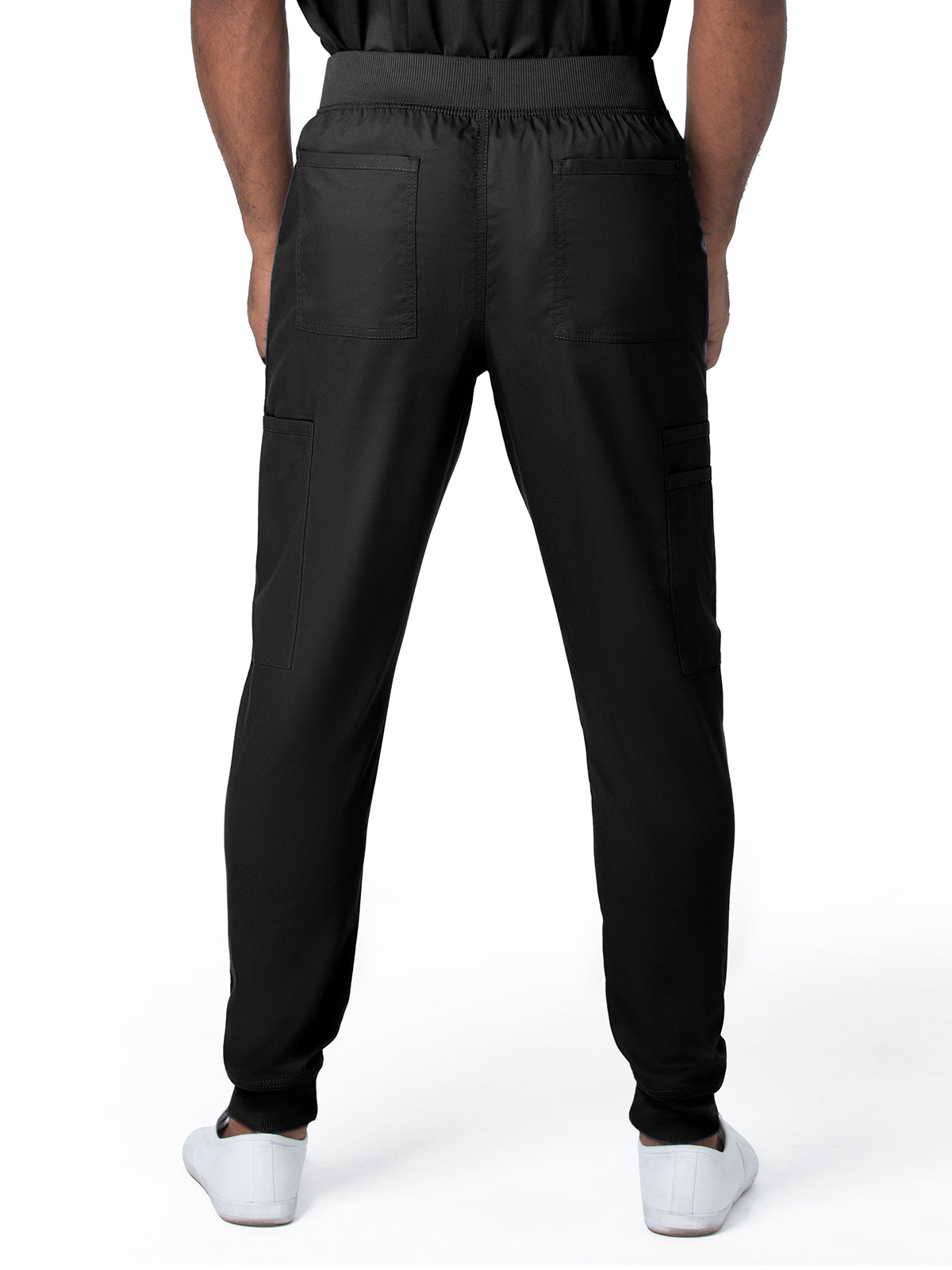 Men's 7-Pocket Zipper Fly Jogger Scrub Pant - 2100PRV - Black