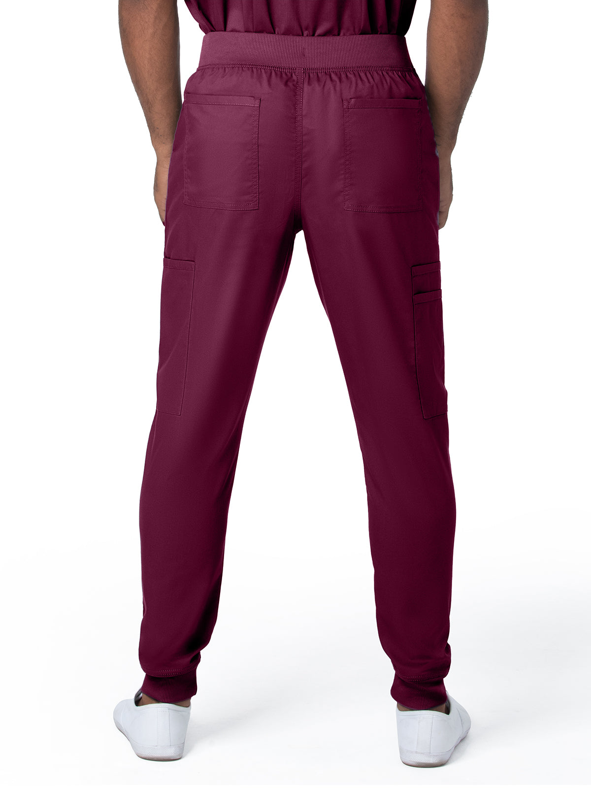 Men's 7-Pocket Zipper Fly Jogger Scrub Pant - 2100PRV - Wine