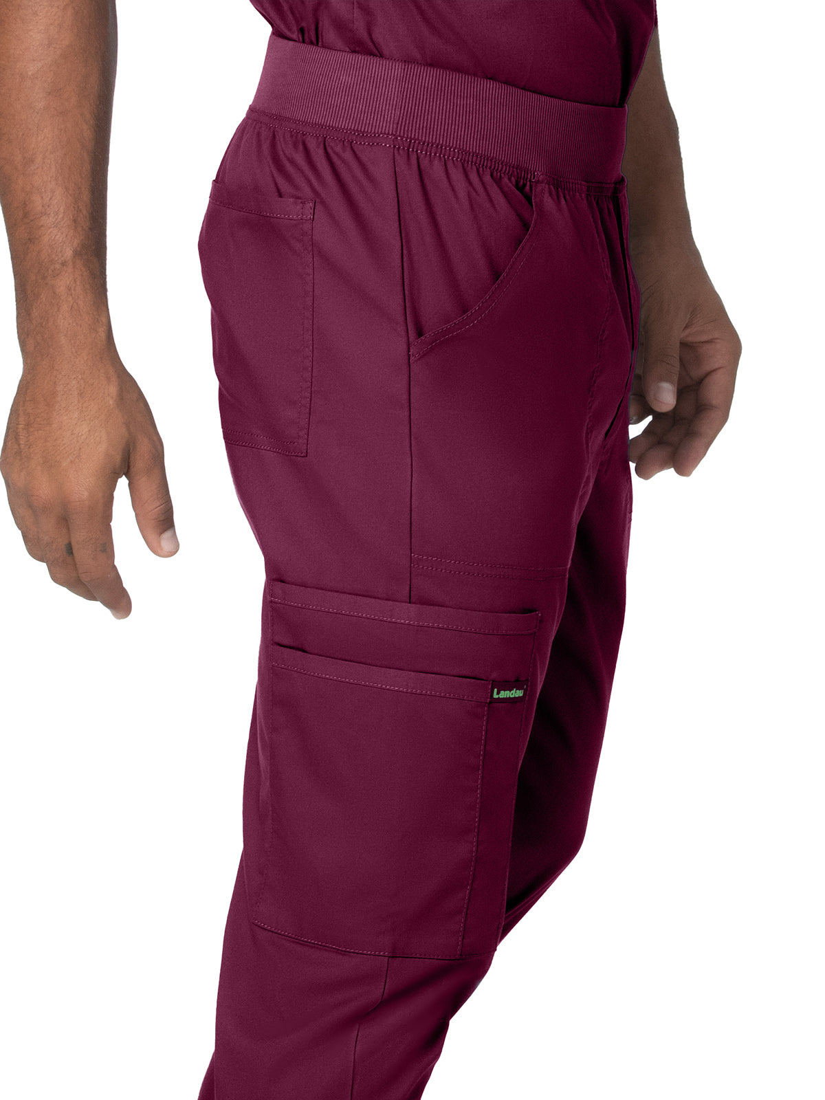 Men's 7-Pocket Zipper Fly Jogger Scrub Pant - 2100PRV - Wine