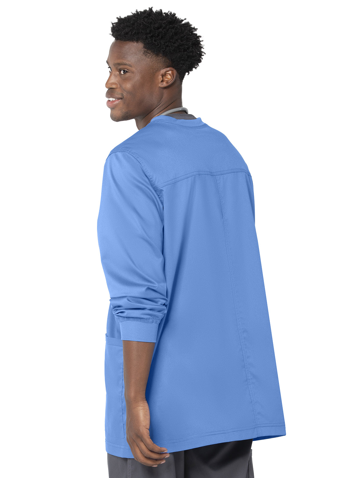 Men's 3-Pocket Crew Neck Warm-Up Scrub Jacket - 3170 - Ceil