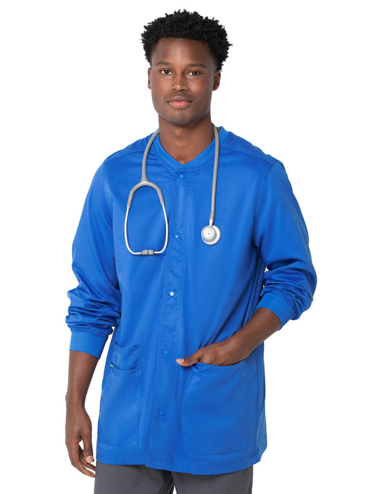 Men's 3-Pocket Crew Neck Warm-Up Jacket - 3170 - Royal