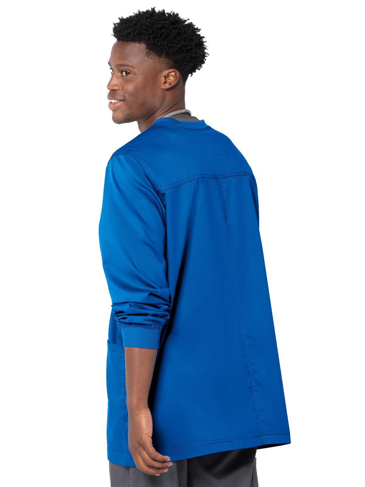 Men's 3-Pocket Crew Neck Warm-Up Scrub Jacket - 3170 - Galaxy