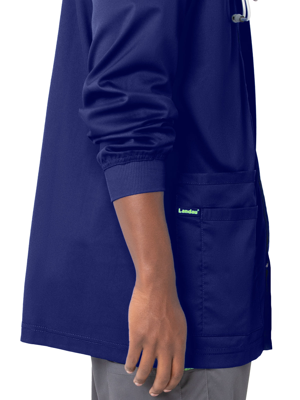 Men's 3-Pocket Crew Neck Warm-Up Scrub Jacket - 3170 - True Navy