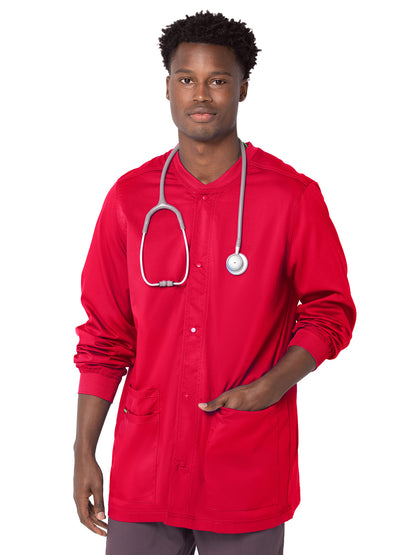 Men's 3-Pocket Crew Neck Warm-Up Jacket - 3170 - True Red