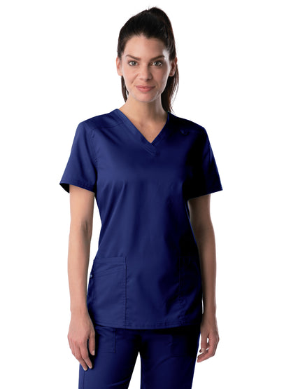 Women's Three-Pocket Fade Resistant V-Neck Top - 4160 - True Navy