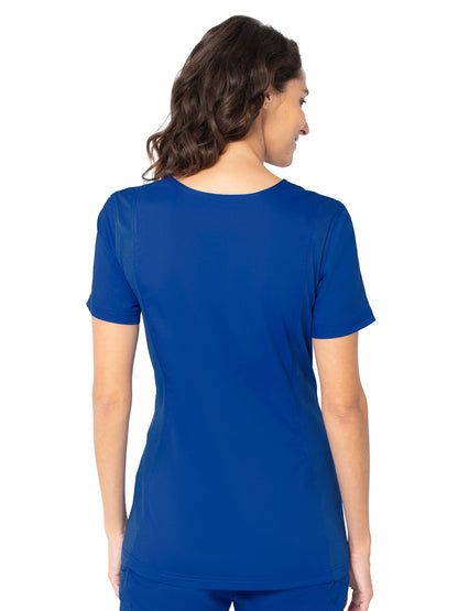 Women's 2-Pocket High-Low Hem V-Neck Scrub Top - 4168 - Galaxy