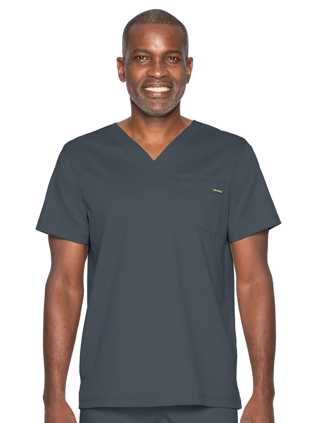 Unisex Two-Pocket Tuckable V-Neck Top - 4259 - Graphite
