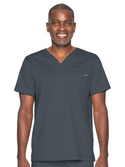 Unisex 2-Pocket Tuckable V-Neck Top - 4259 - Graphite