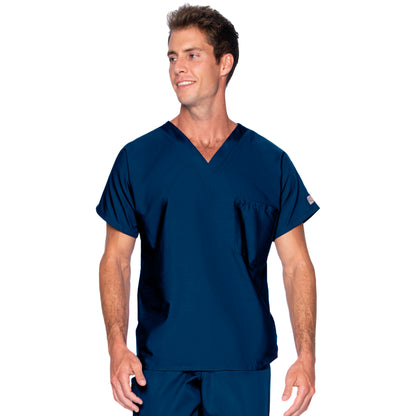 Unisex 1-Pocket Dolman Sleeve Tuckable V-Neck Scrub Top - 71221 - Navy