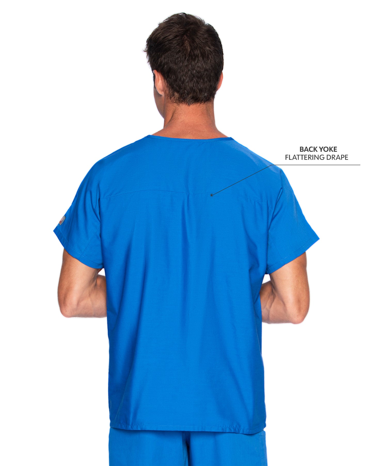 Unisex 1-Pocket Dolman Sleeve Tuckable V-Neck Scrub Top - 71221 - Royal Blue