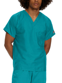 Unisex One-Pocket Dolman Sleeve Tuckable V-Neck Top - 71221 - Teal