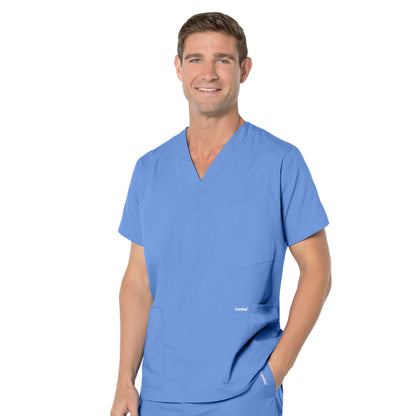 Men's 5-Pocket V-Neck Scrub Top - 7489 - Ceil Blue