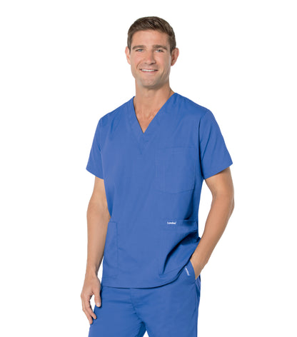 Men's 5-Pocket V-Neck Scrub Top - 7489 - Royal Blue