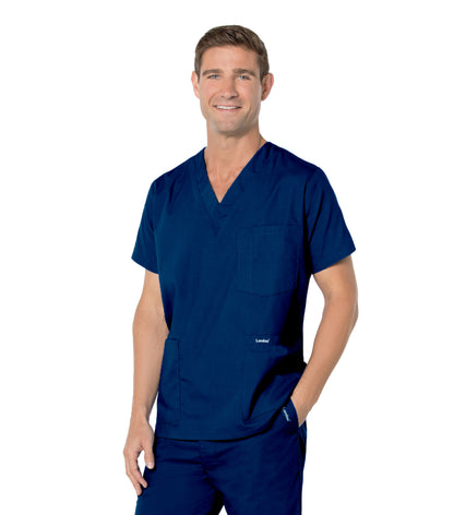 Men's 5-Pocket V-Neck Scrub Top - 7489 - Navy