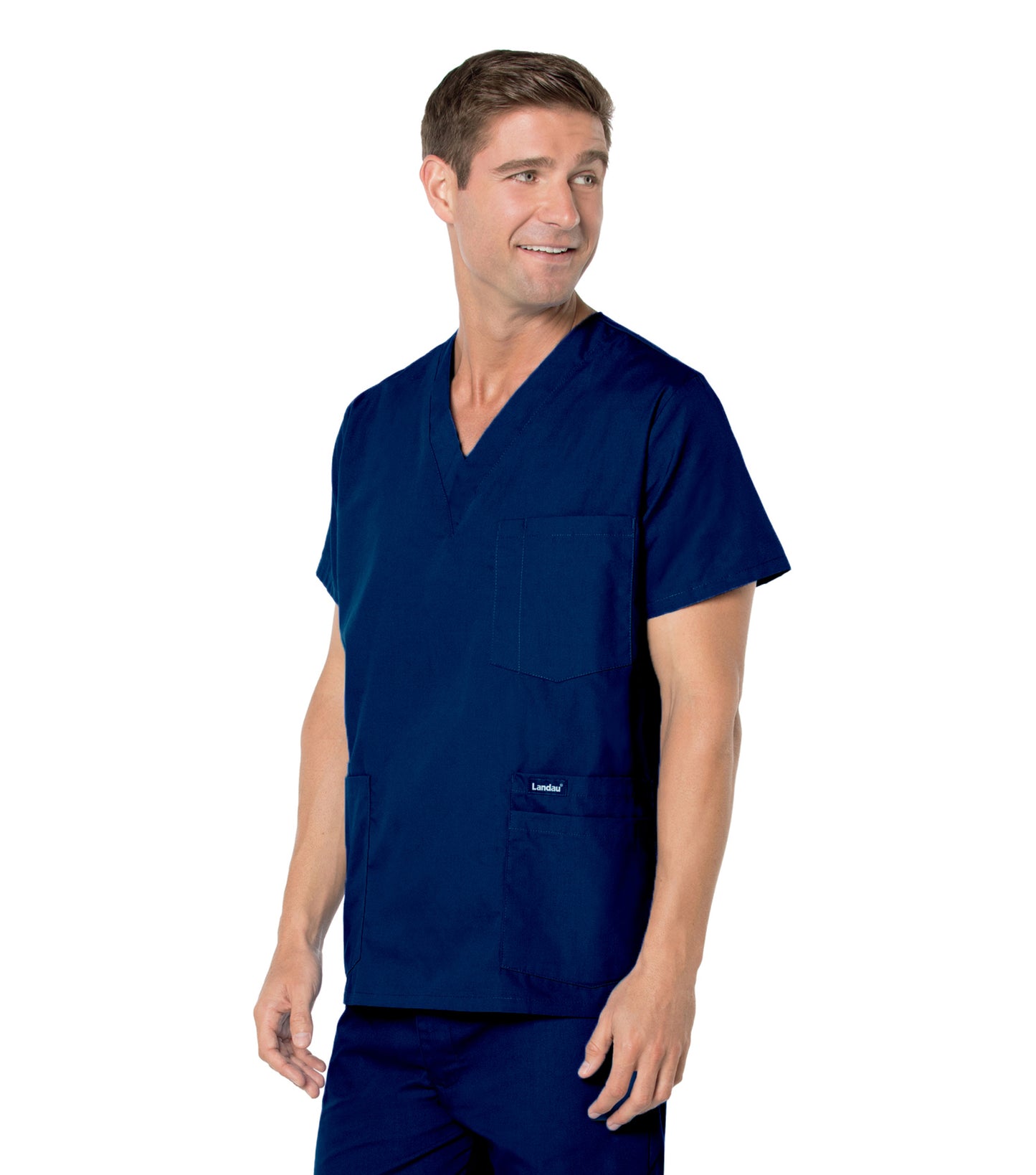 Men's 5-Pocket V-Neck Scrub Top - 7489 - Navy