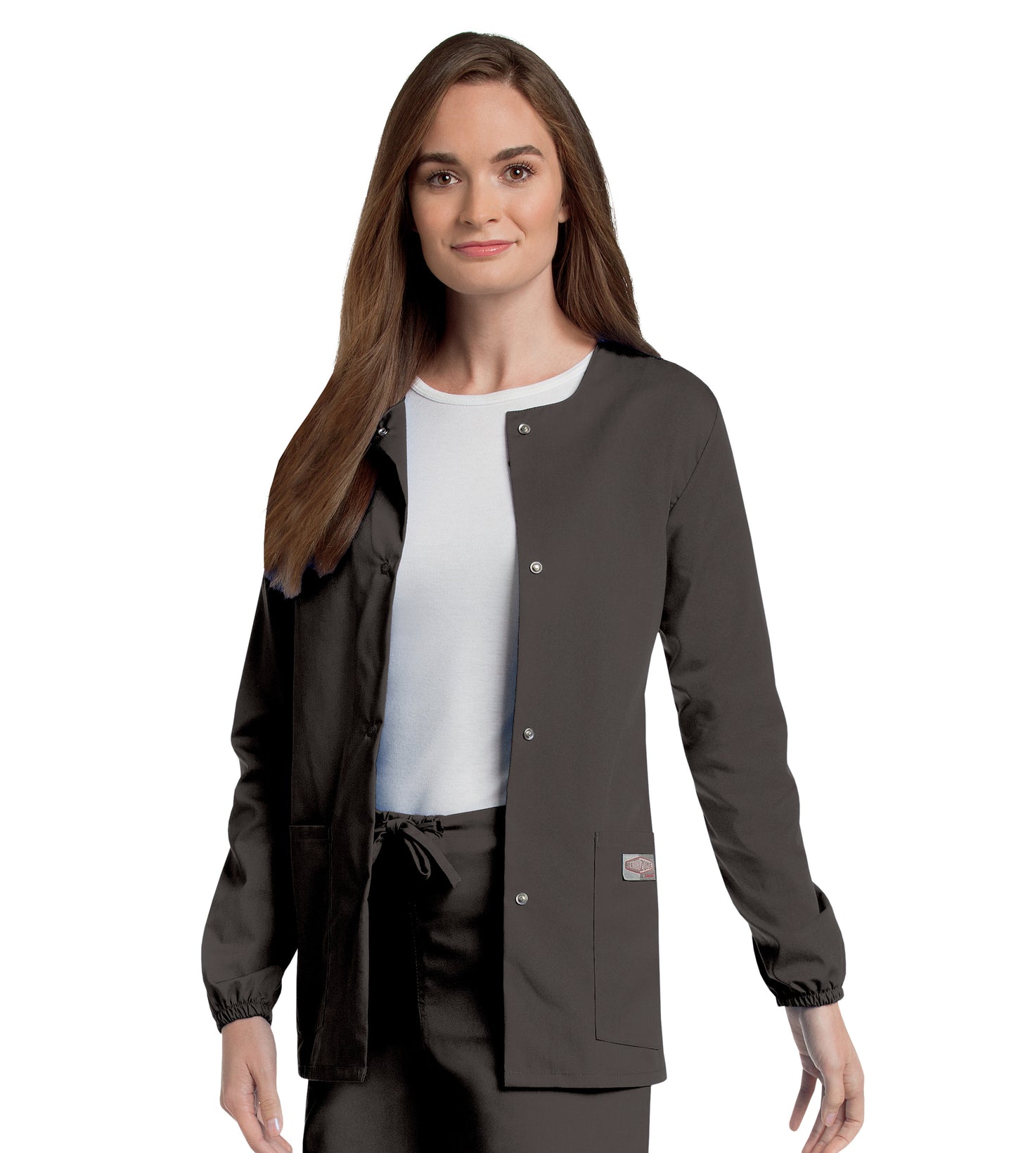 Women's 2-Pocket Scrub Jacket - 75221 - Black