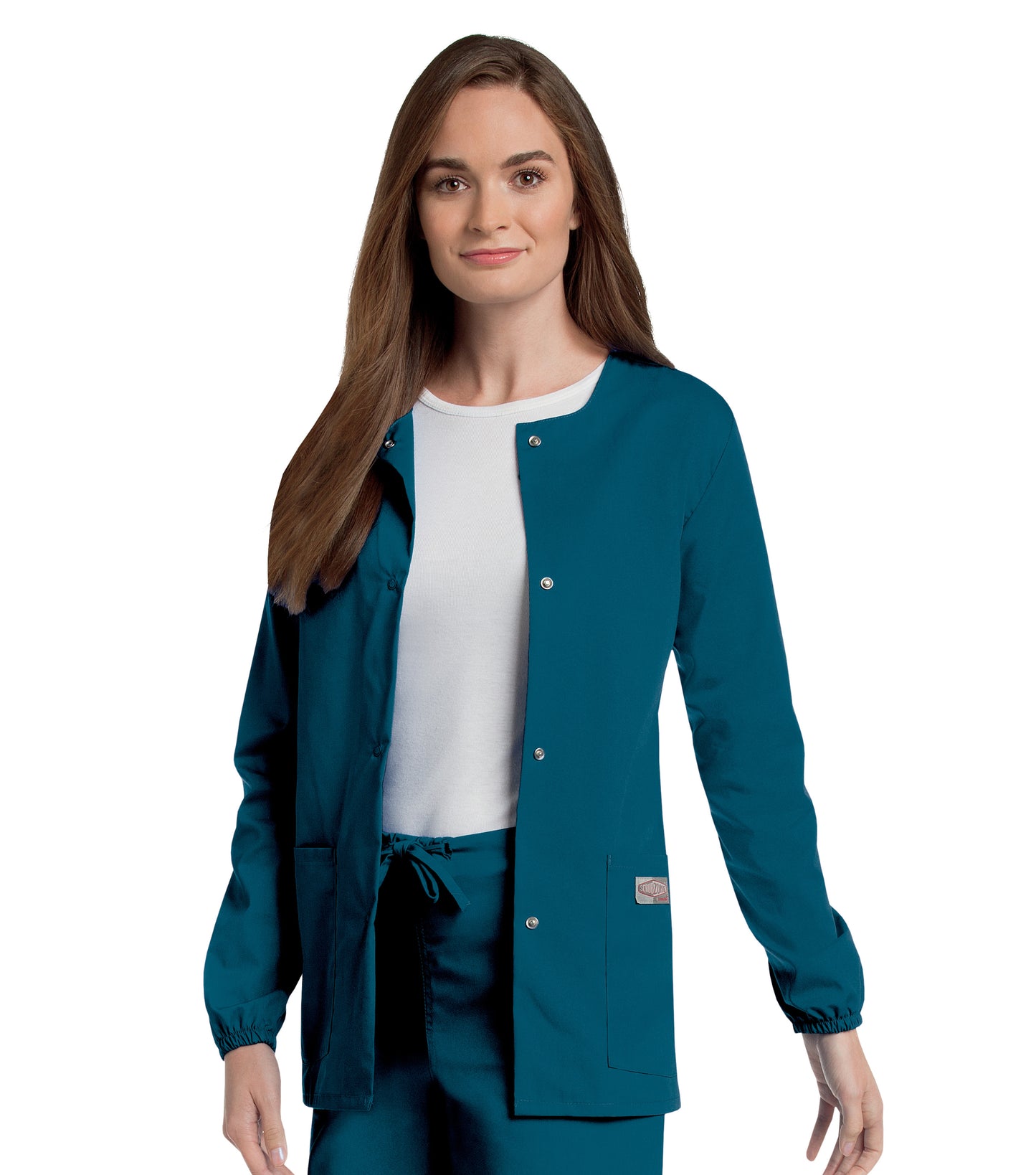 Women's 2-Pocket Scrub Jacket - 75221 - Caribbean