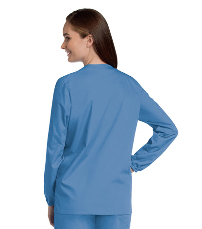 Women's 2-Pocket Scrub Jacket - 75221 - Ceil Blue