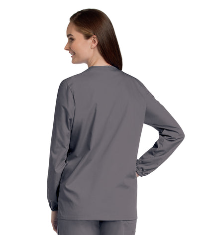 Women's 2-Pocket Scrub Jacket - 75221 - Steel Grey