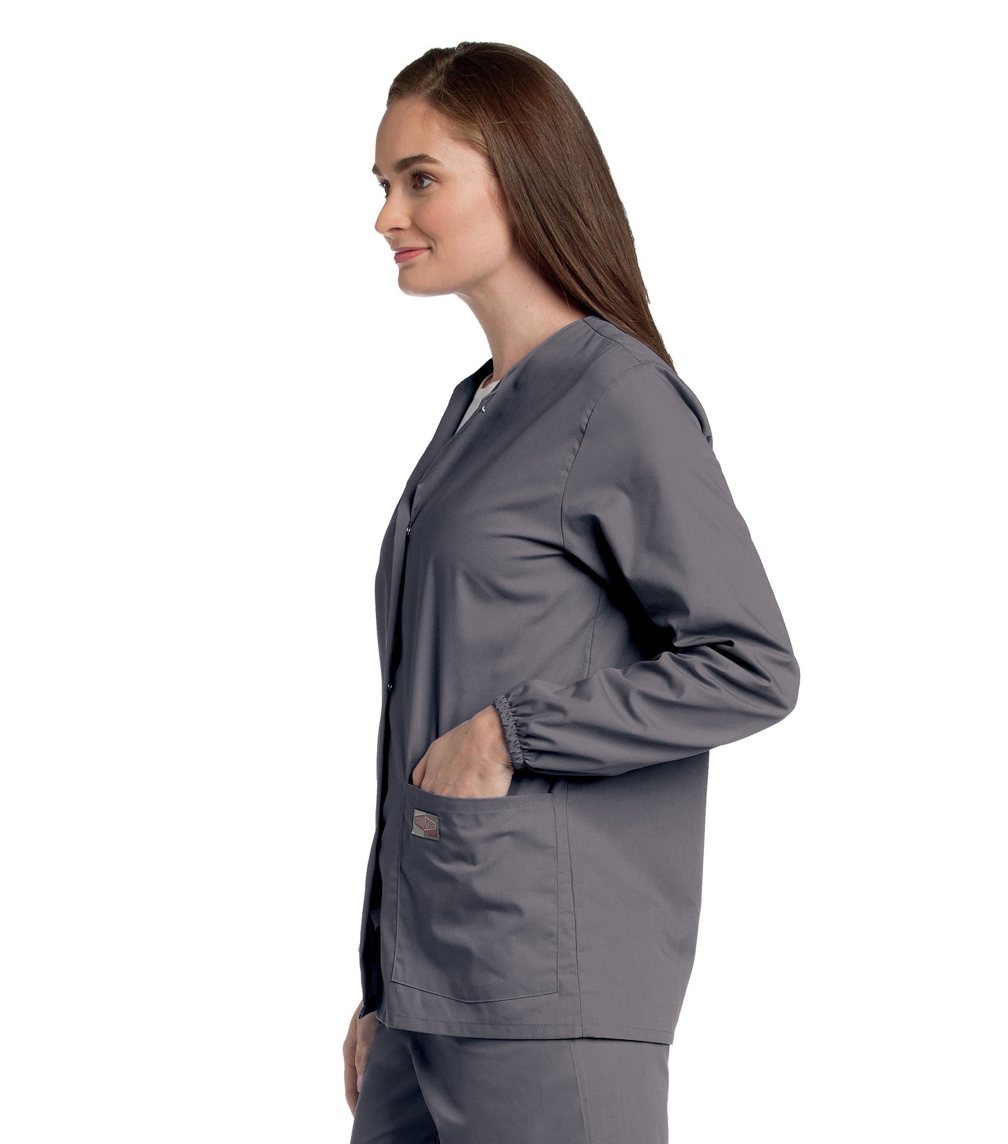 Women's 2-Pocket Scrub Jacket - 75221 - Steel Grey