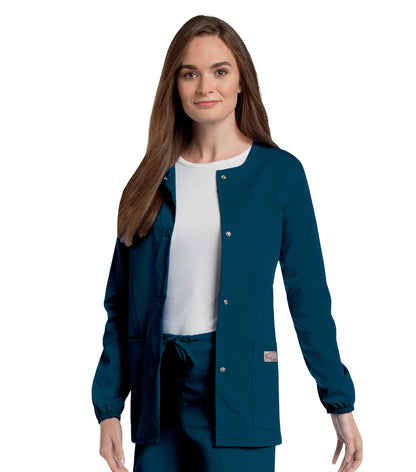 Women's 2-Pocket Scrub Jacket - 75221 - Navy