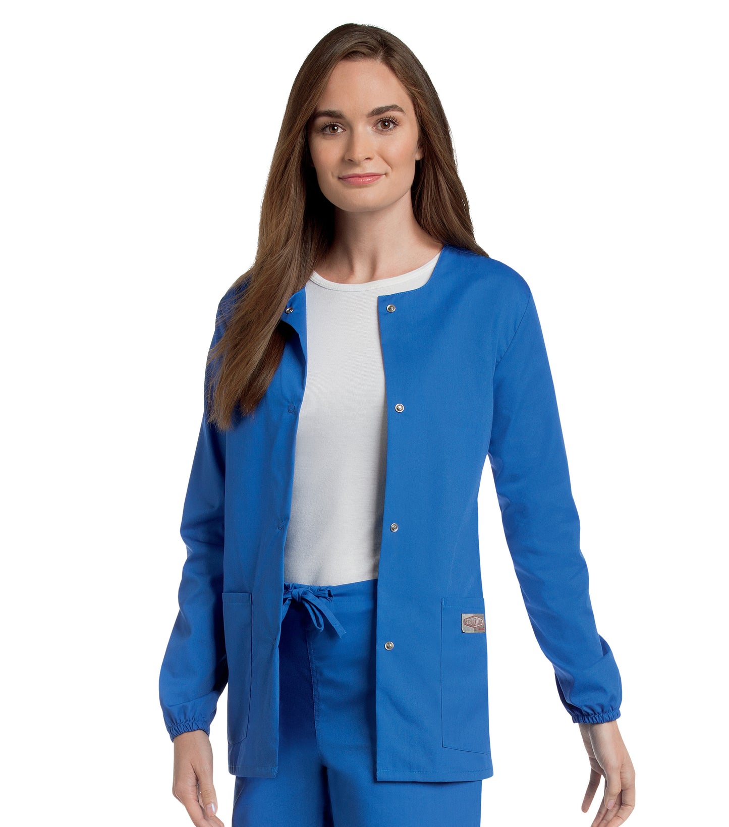 Women's 2-Pocket Scrub Jacket - 75221 - Royal Blue