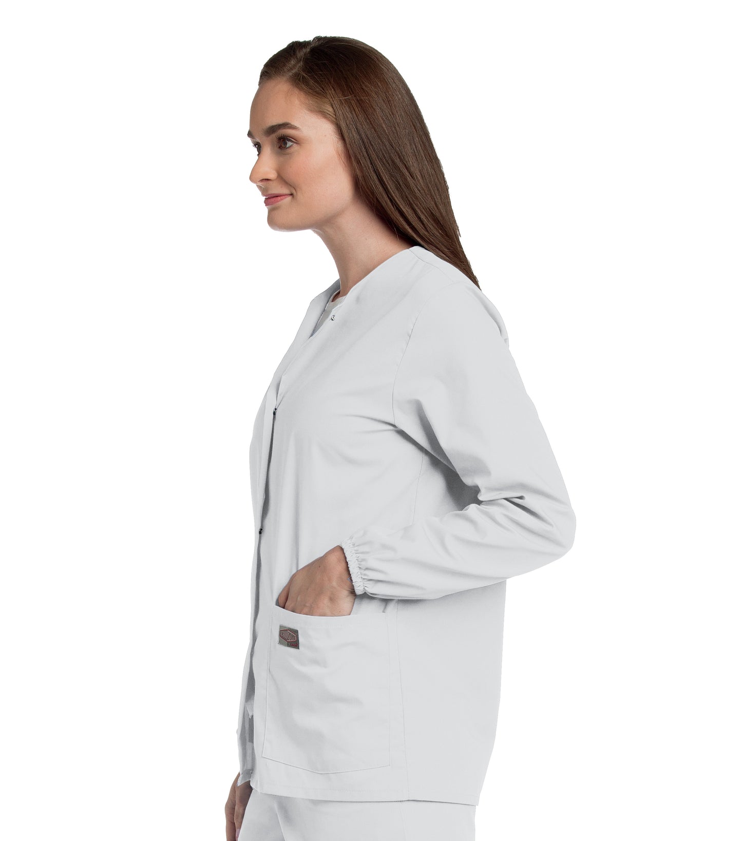 Women's 2-Pocket Scrub Jacket - 75221 - White