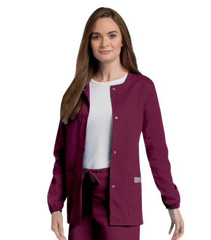 Women's 2-Pocket Scrub Jacket - 75221 - Wine