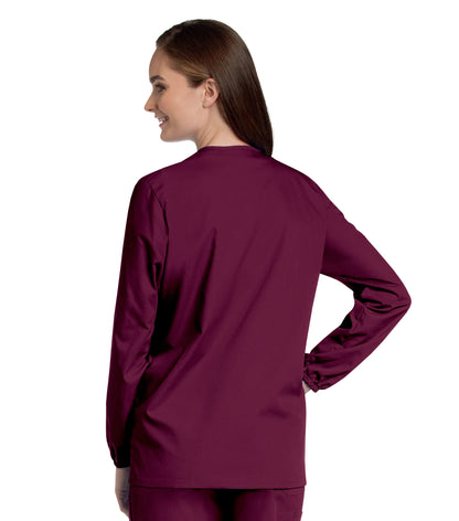 Women's 2-Pocket Scrub Jacket - 75221 - Wine