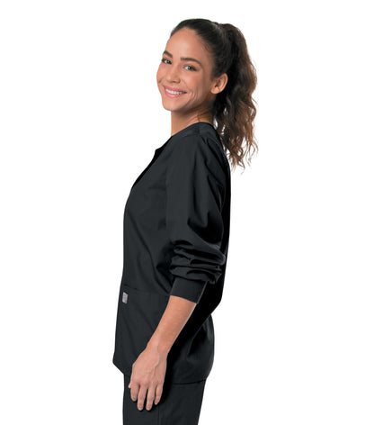 Unisex 2-Pocket Scrub Jacket - 75231 - Black