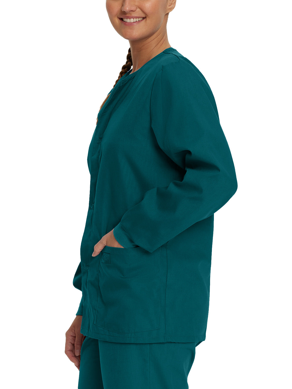 Unisex 2-Pocket Scrub Jacket - 75231 - Caribbean