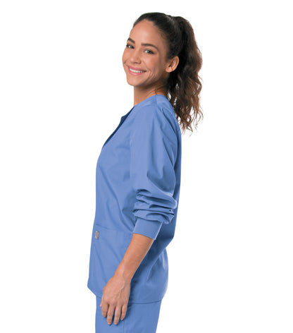 Unisex 2-Pocket Scrub Jacket - 75231 - Ceil Blue