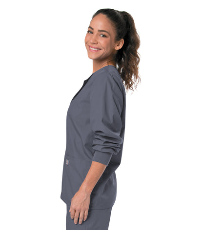 Unisex 2-Pocket Scrub Jacket - 75231 - Steel Grey