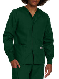 Unisex Three-Pocket Snap-Front Warm-Up Jacket - 75231 - Hunter