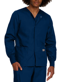 Unisex Three-Pocket Snap-Front Warm-Up Jacket - 75231 - Navy