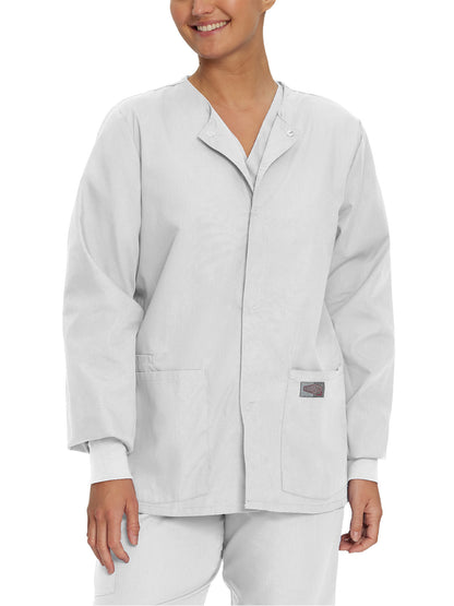 Unisex 2-Pocket Scrub Jacket - 75231 - White