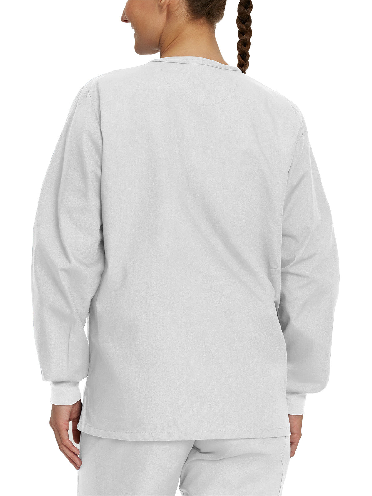 Unisex 2-Pocket Scrub Jacket - 75231 - White