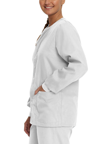 Unisex 2-Pocket Scrub Jacket - 75231 - White