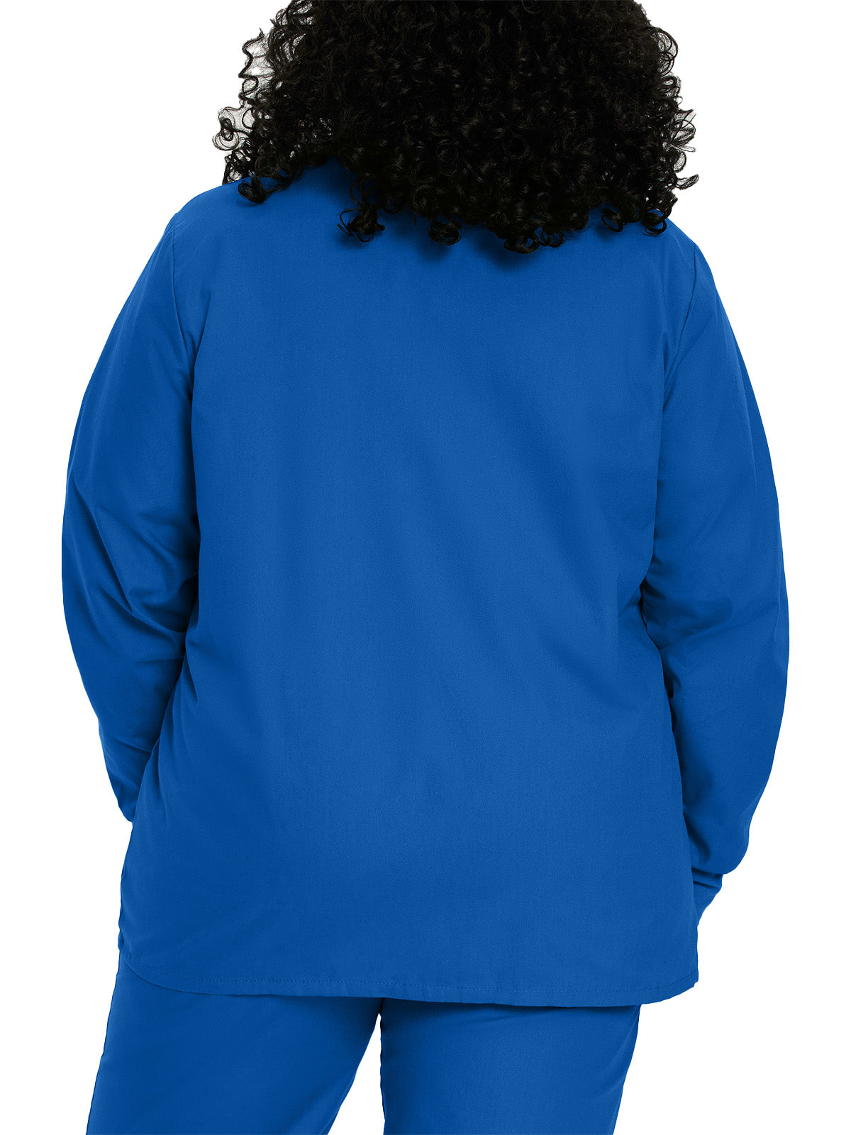 Women's 4-Pocket Crew Neck Warm-Up Scrub Jacket - 7525 - Galaxy Blue