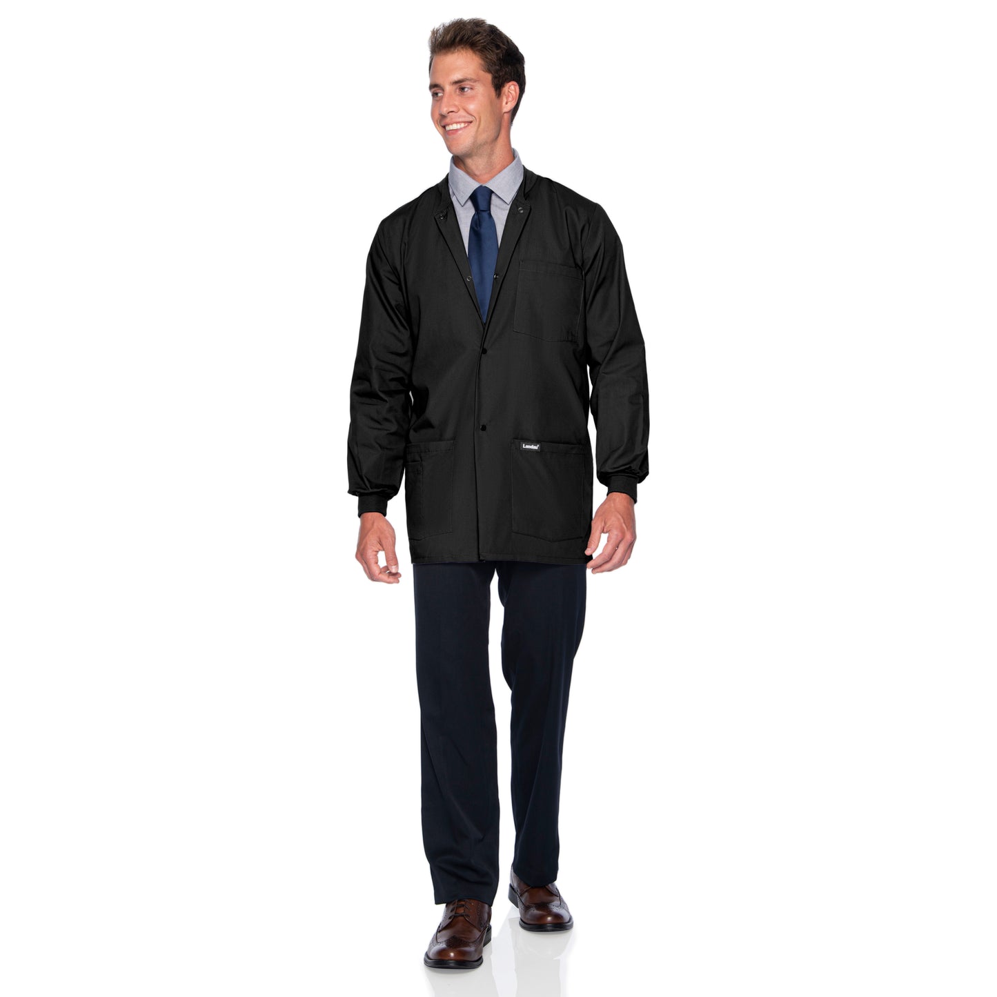 Men's 5-Pocket Scrub Jacket - 7551 - Black