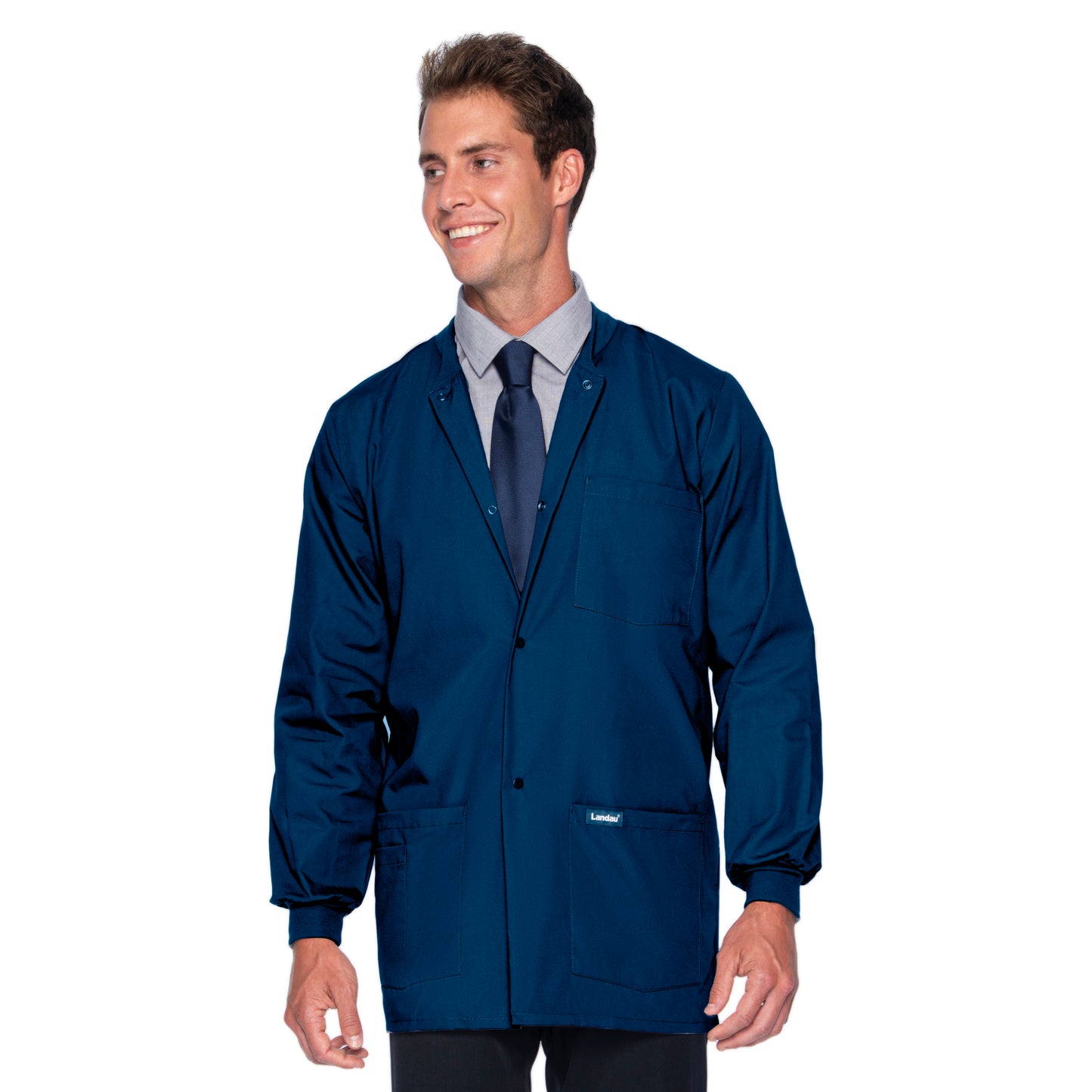 Men's 5-Pocket Scrub Jacket - 7551 - Navy